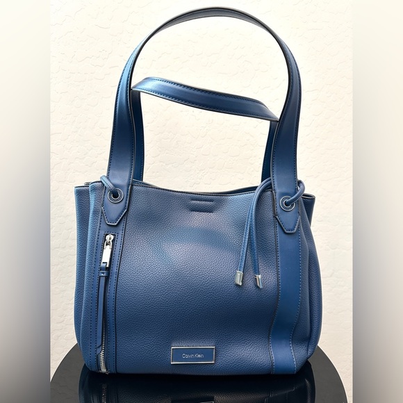 Calvin Klein Handbags - Calvin Klein Leah Tote in Cobalt Blue - LIKE NEW